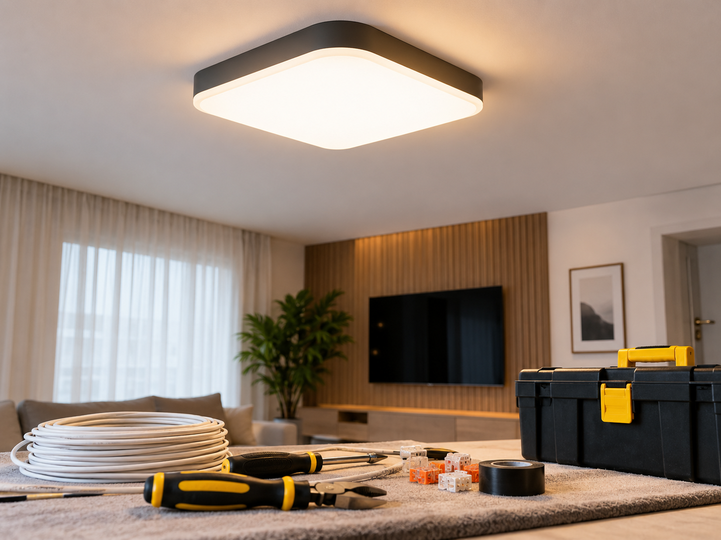 Instalação de luminária residencial em Uberlândia